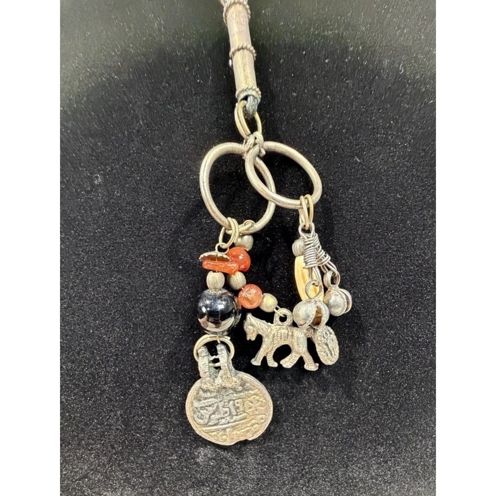 Multi Charm Pendant Cord‎ Necklace BOHO